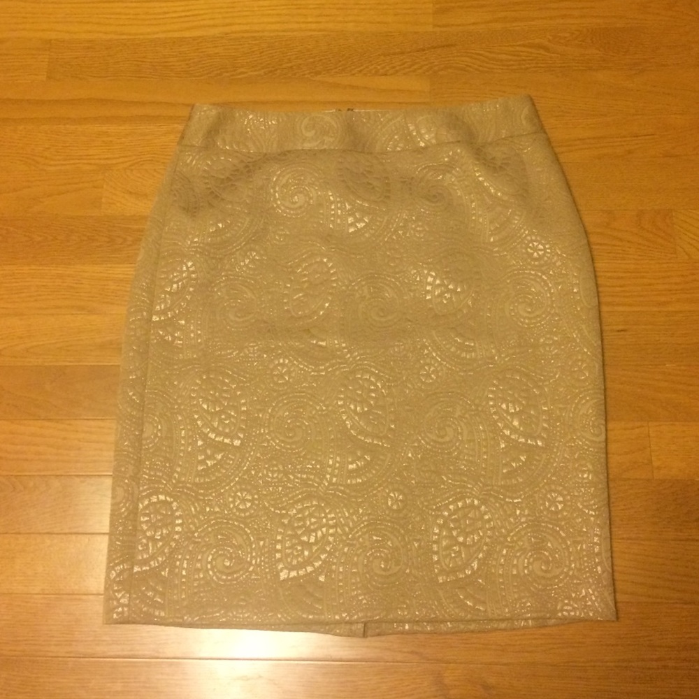 Banana Republic Gold Pencil Skirt